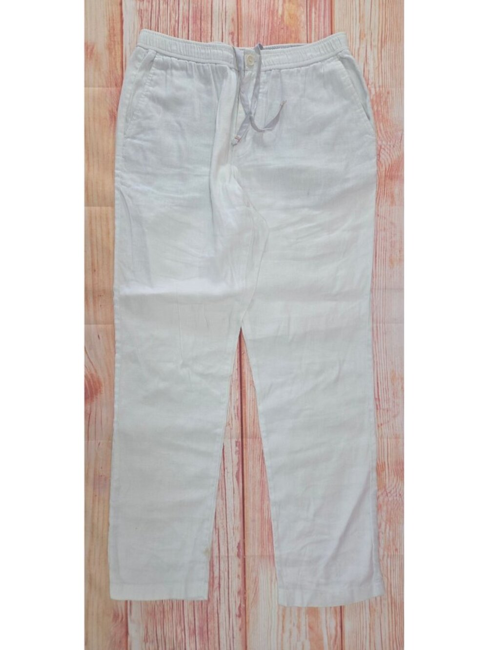 Tommy Bahama Mens White Relaxed Linen Blend Pants Size L 32